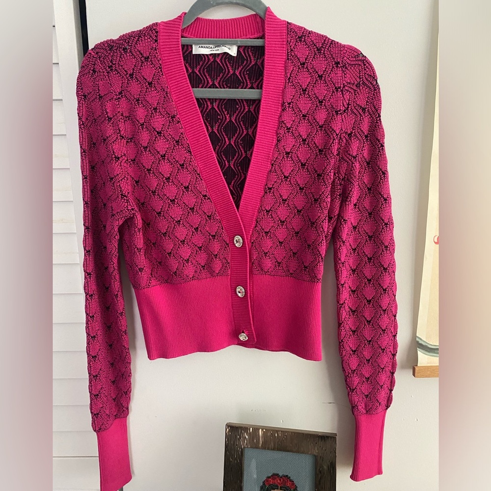 Amanda Uprichard - Allister Cardigan - Petra color/pattern. Size: XS. Top Only.